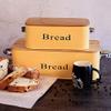 Anncus Oversized French bamboo cover binaural bread box Large small storage box rectangular galvanized iron box WJ102614 - (Size: L, Color: Beige) view 2