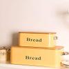 Anncus Oversized French bamboo cover binaural bread box Large small storage box rectangular galvanized iron box WJ102614 - (Size: L, Color: Beige) view 3