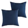 Greendale Home Fashions Outdoor 17-inch Square Decorative Throw Pillow, 2-Pack, Midnight view 1