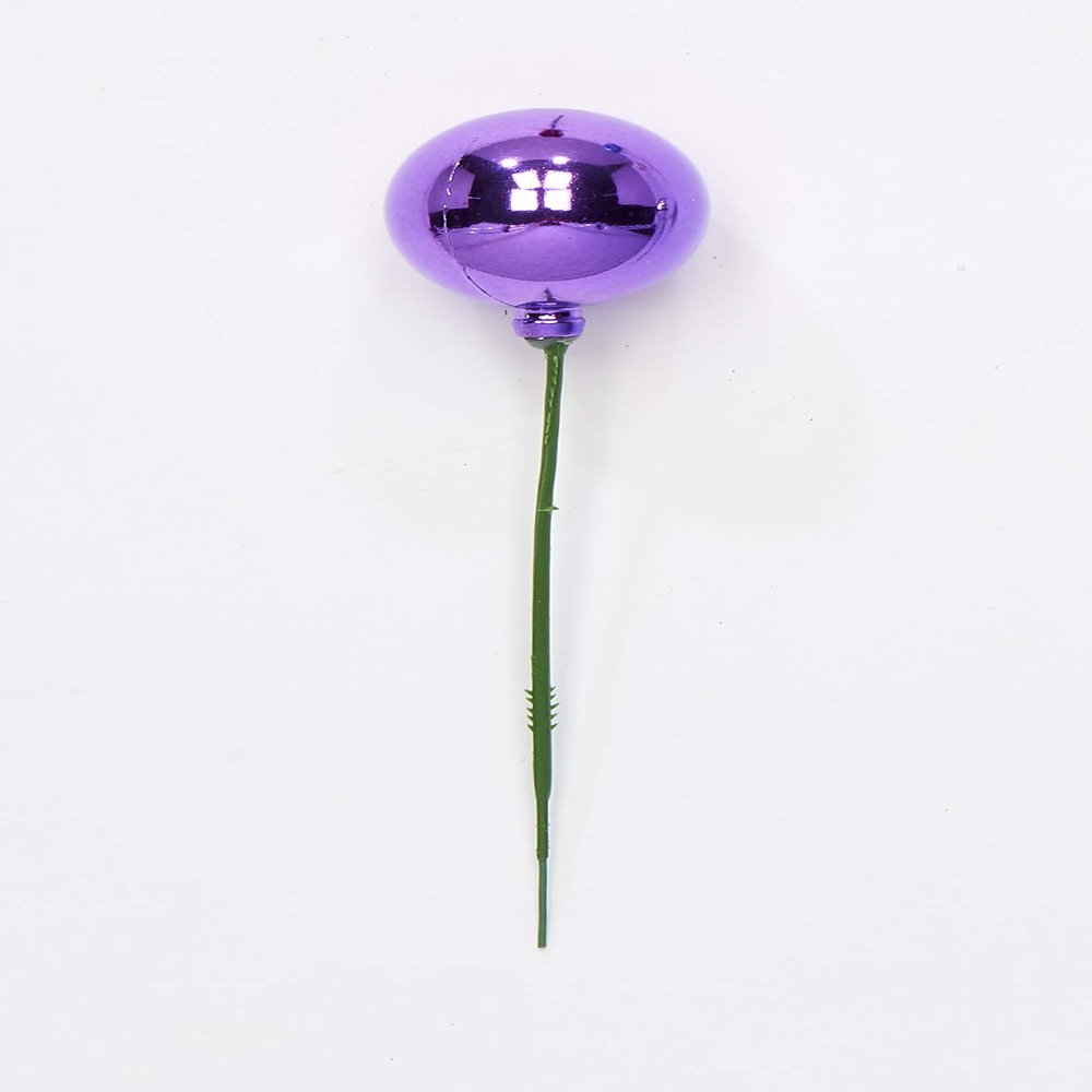 Worth Imports 40mm Christmas Plastic Ball Pick, Purple, Set of 24