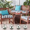 Greendale Home Fashions Outdoor 17-inch Square Decorative Throw Pillow, 2-Pack, Arctic view 4
