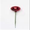 Worth Imports 40mm Christmas Plastic Ball Pick, Burgundy, Set of 24 view 1