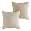 Greendale Home Fashions Outdoor 17-inch Square Decorative Throw Pillow, 2-Pack, Sand Dollar view 1