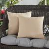 Greendale Home Fashions Outdoor 17-inch Square Decorative Throw Pillow, 2-Pack, Sand Dollar view 2