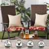 Greendale Home Fashions Outdoor 17-inch Square Decorative Throw Pillow, 2-Pack, Sand Dollar view 4