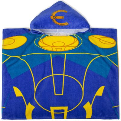 Jay Franco Marvel Eternals Ikaris Bath/Pool/Beach Hooded Poncho - Super Soft & Absorbent Cotton Towel, Measures 28 x 28 Inches (Official Marvel Product)