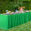 14ft Green Table Skirt Tulle Tutu Table Clothes for Birthday Boy Girl Baby Shower Gender Neutral Graduation, Hawaiian Jungle Luau Themed Party, Animal Safari Theme Party Decorations view 4