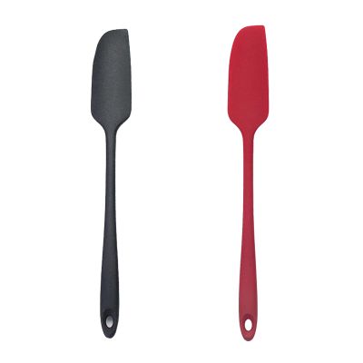 2 Pcs Long Handle Silicone Jar Spatula Non Stick Silicone Spatula Heat Resistant Cake Spatula Silicone Baking Scraper Stirring Spatula Dishwasher Safe Seamless Rubber Spatulas For Cooking Baking