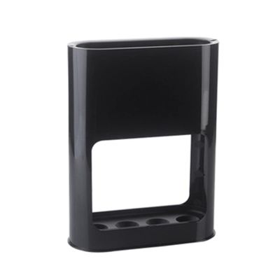 SEN-qiaolu Oval Umbrella Stand Indoor Umbrella Holder Stand with Removable Drip Tray Nordic Style Plastic Holder for Umbrella Canes Walking Sticks (Color : Black)