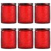 EXCEART 6Pcs Glass Candle Jars with Lids Bulk Round Embossed Candle Making Containers Mason Jars for Diy Maker Supplies and Party Favors 2.7In X 2.7In X 3.5In view 1