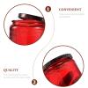 EXCEART 6Pcs Glass Candle Jars with Lids Bulk Round Embossed Candle Making Containers Mason Jars for Diy Maker Supplies and Party Favors 2.7In X 2.7In X 3.5In view 3