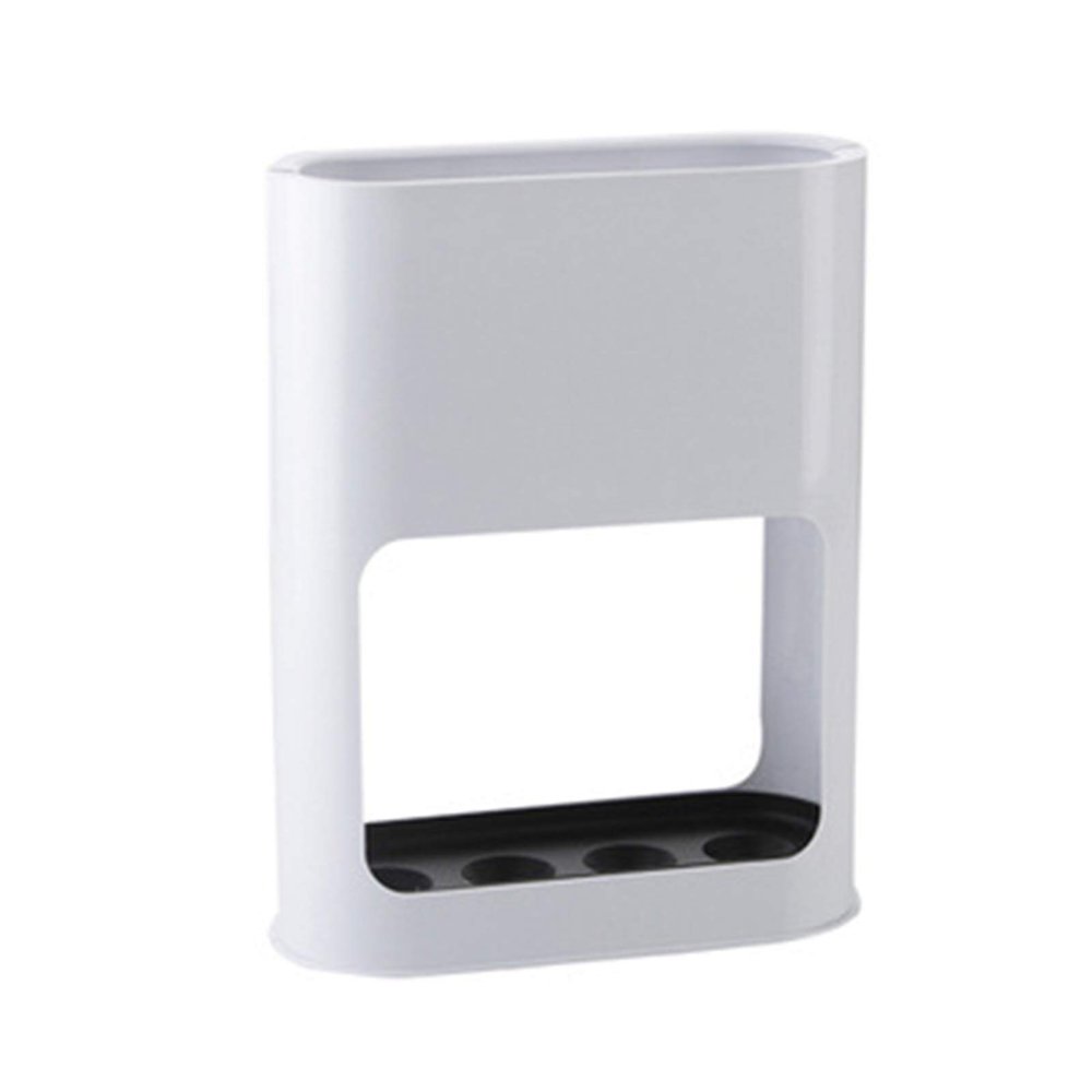 SEN-qiaolu Oval Umbrella Stand Indoor Umbrella Holder Stand with Removable Drip Tray Nordic Style Plastic Holder for Umbrella Canes Walking Sticks (Color : White)