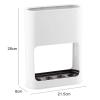 SEN-qiaolu Oval Umbrella Stand Indoor Umbrella Holder Stand with Removable Drip Tray Nordic Style Plastic Holder for Umbrella Canes Walking Sticks (Color : White) view 2