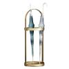 Umbrella Racks Metal Umbrella Stand Holder, Modern Light Luxury Hotel Office Entrance Decoration Umbrella Basket, Umbrella Bucket with Drip Tray and Hook (Color : Gold) view 1