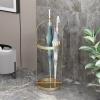 Umbrella Racks Metal Umbrella Stand Holder, Modern Light Luxury Hotel Office Entrance Decoration Umbrella Basket, Umbrella Bucket with Drip Tray and Hook (Color : Gold) view 2