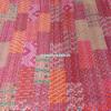 Blanket Bedding Bedspread Bed Kantha Vintage Handmade Silk Patchwork Indian Art Cover India Sari Bohemian Spreads Washed Patola Spread Quilt view 2