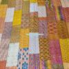 Blanket Bedding Bedspread Bed Kantha Vintage Handmade Silk Patchwork Indian Art Cover India Sari Bohemian Spreads Washed Patola Spread Quilt view 2