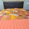 Blanket Bedding Bedspread Bed Kantha Vintage Handmade Silk Patchwork Indian Art Cover India Sari Bohemian Spreads Washed Patola Spread Quilt view 3