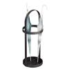 Umbrella Racks Metal Umbrella Stand Holder, Modern Light Luxury Hotel Office Entrance Decoration Umbrella Basket, Umbrella Bucket with Drip Tray and Hook (Color : Black) view 1