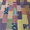 Blanket Bedding Bedspread Bed Kantha Vintage Handmade Silk Patchwork Indian Art Cover India Sari Bohemian Spreads Washed Patola Spread Quilt view 2