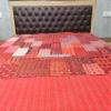 Blanket Bedding Bedspread Bed Kantha Vintage Handmade Silk Patchwork Indian Art Cover India Sari Bohemian Spreads Washed Patola Spread Quilt view 3