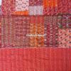 Blanket Bedding Bedspread Bed Kantha Vintage Handmade Silk Patchwork Indian Art Cover India Sari Bohemian Spreads Washed Patola Spread Quilt view 4
