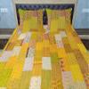 Blanket Bedding Bedspread Bed Kantha Vintage Handmade Silk Patchwork Indian Art Cover India Sari Bohemian Spreads Washed Patola Spread Quilt view 1