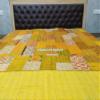 Blanket Bedding Bedspread Bed Kantha Vintage Handmade Silk Patchwork Indian Art Cover India Sari Bohemian Spreads Washed Patola Spread Quilt view 3