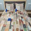 Blanket Bedding Bedspread Bed Kantha Vintage Handmade Silk Patchwork Indian Art Cover India Sari Bohemian Spreads Washed Patola Spread Quilt view 1