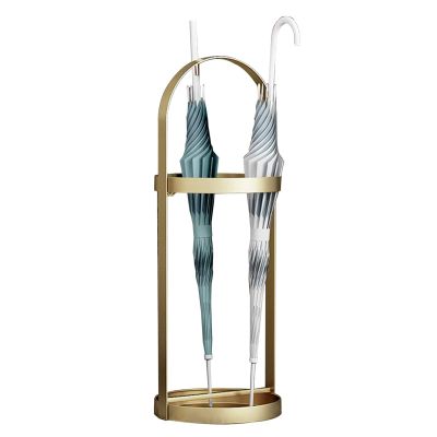 Umbrella Racks Metal Umbrella Stand Holder, Modern Hollow Freestanding Umbrella Storage Rack, Used for Home Commercial Entrance Decoration Umbrella Basket (Color : Gold)