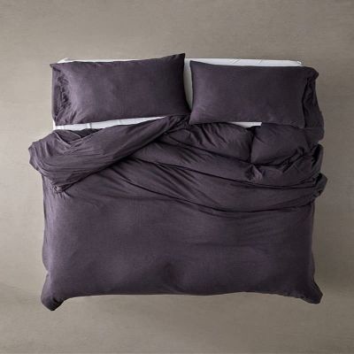 100% Cotton Unique Gypsy Bohemian Solid Dorm Decor Art Indian Boho Decorative Ethnic Comforter Duvet Cover with Pillow Covers (Black Jersey, King 90"x104")