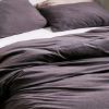 100% Cotton Unique Gypsy Bohemian Solid Dorm Decor Art Indian Boho Decorative Ethnic Comforter Duvet Cover with Pillow Covers (Black Jersey, King 90"x104") view 3