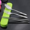 Cabilock Silverware Set Storage Case 6pcs Stainless Steel Cutlery Set for Travel Random Color view 4