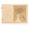 HERCHR Wooden Wedding Guest Book, Guest Book Message Notebook for Wedding, 28 x 20cm(#2) view 1
