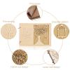 HERCHR Wooden Wedding Guest Book, Guest Book Message Notebook for Wedding, 28 x 20cm(#2) view 2