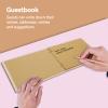 HERCHR Wooden Wedding Guest Book, Guest Book Message Notebook for Wedding, 28 x 20cm(#2) view 3