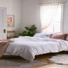 100% Cotton Unique Gypsy Bohemian Solid Dorm Decor Art Indian Boho Decorative Ethnic Comforter Duvet Cover with Pillow Covers (White Jersey, Twin 68"x90") view 2