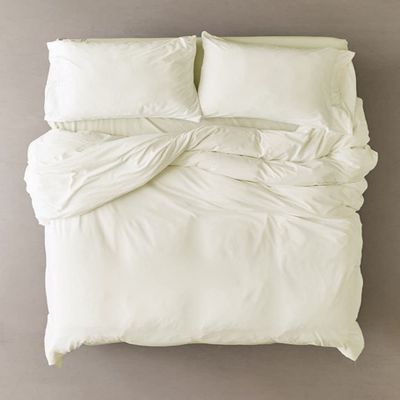 100% Cotton Unique Gypsy Bohemian Solid Dorm Decor Art Indian Boho Decorative Ethnic Comforter Duvet Cover with Pillow Covers (Ivory Jersey, California King 98"x104")