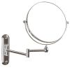 Wall Mounted Makeup Mirrors, 8 Inch Double Sided Vanity Mirrors with Magnifying, Bathroom Extendable 360 Swivel Mirrors,Chrome,7X view 1
