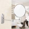 Wall Mounted Makeup Mirrors, 8 Inch Double Sided Vanity Mirrors with Magnifying, Bathroom Extendable 360 Swivel Mirrors,Chrome,7X view 3