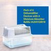 HUMYDRY - Pack of 6 Dehumidifier Devices with 6 Moisture Absorber Refills - 35.3 oz - Large Size - Fragrance Free - Ideal for Spaces Up to 400 sq.FT view 2