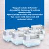 HUMYDRY - Pack of 6 Dehumidifier Devices with 6 Moisture Absorber Refills - 35.3 oz - Large Size - Fragrance Free - Ideal for Spaces Up to 400 sq.FT view 3