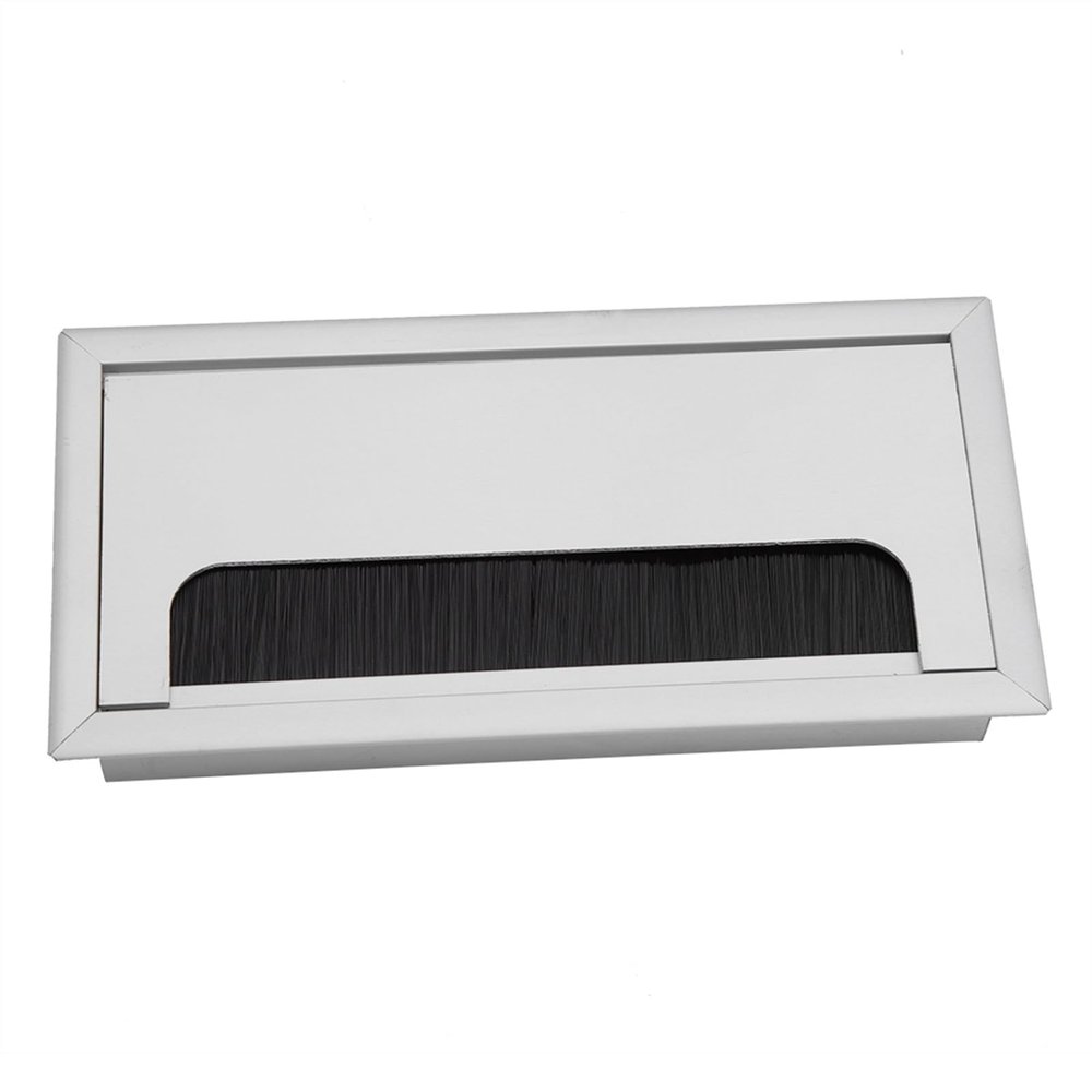 Aluminium Desk Cable Hole Cover, Desk Computer Wire Cable Tidy Outlet, Cable Outlet Insert for Management of Office & Computer Desk Wires(M), Solar Switch Board and Socket Cover