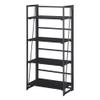 Convenience Concepts Xtra Folding 4-Tier Bookshelf, Black/Black view 1