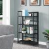 Convenience Concepts Xtra Folding 4-Tier Bookshelf, Black/Black view 2