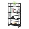 Convenience Concepts Xtra Folding 4-Tier Bookshelf, Black/Black view 4