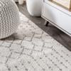JONATHAN Y Boho Vintage Diamond Cream/Gray Square Area Rug 6X6 ft, Moroccan Hype for Living Room, Bedroom, Kitchen, Office, Easy-Cleaning, High Traffic, Pet-Friendly, Non-Shedding (MOH101B-6SQ) view 4
