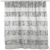 Popular Bath 13pc Sinatra Bathroom Shower Curtain Set Classic Shower Curtain & 12 Shower Curtain Hooks Luxury Fabric Shower Curtain Unique Design Bling Silver Mosaic Glass Silver Shower Curtain Set view 1