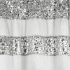 Popular Bath 13pc Sinatra Bathroom Shower Curtain Set Classic Shower Curtain & 12 Shower Curtain Hooks Luxury Fabric Shower Curtain Unique Design Bling Silver Mosaic Glass Silver Shower Curtain Set view 4