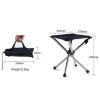 KAISHI Camping Fishing Chair Outdoor Portable Foldable Chair Load Bearing Travel Picnic Beach Chairs, Retractable Folding BBQ Stool view 2